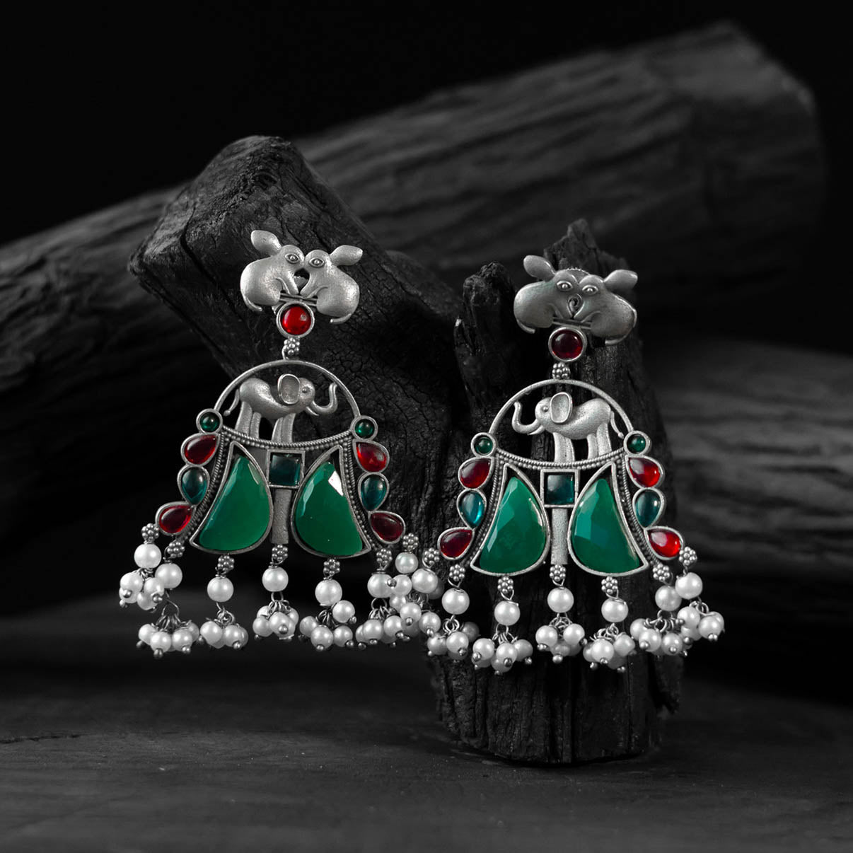 Multicolor - saanjh bela rabbit & elephant oxidised