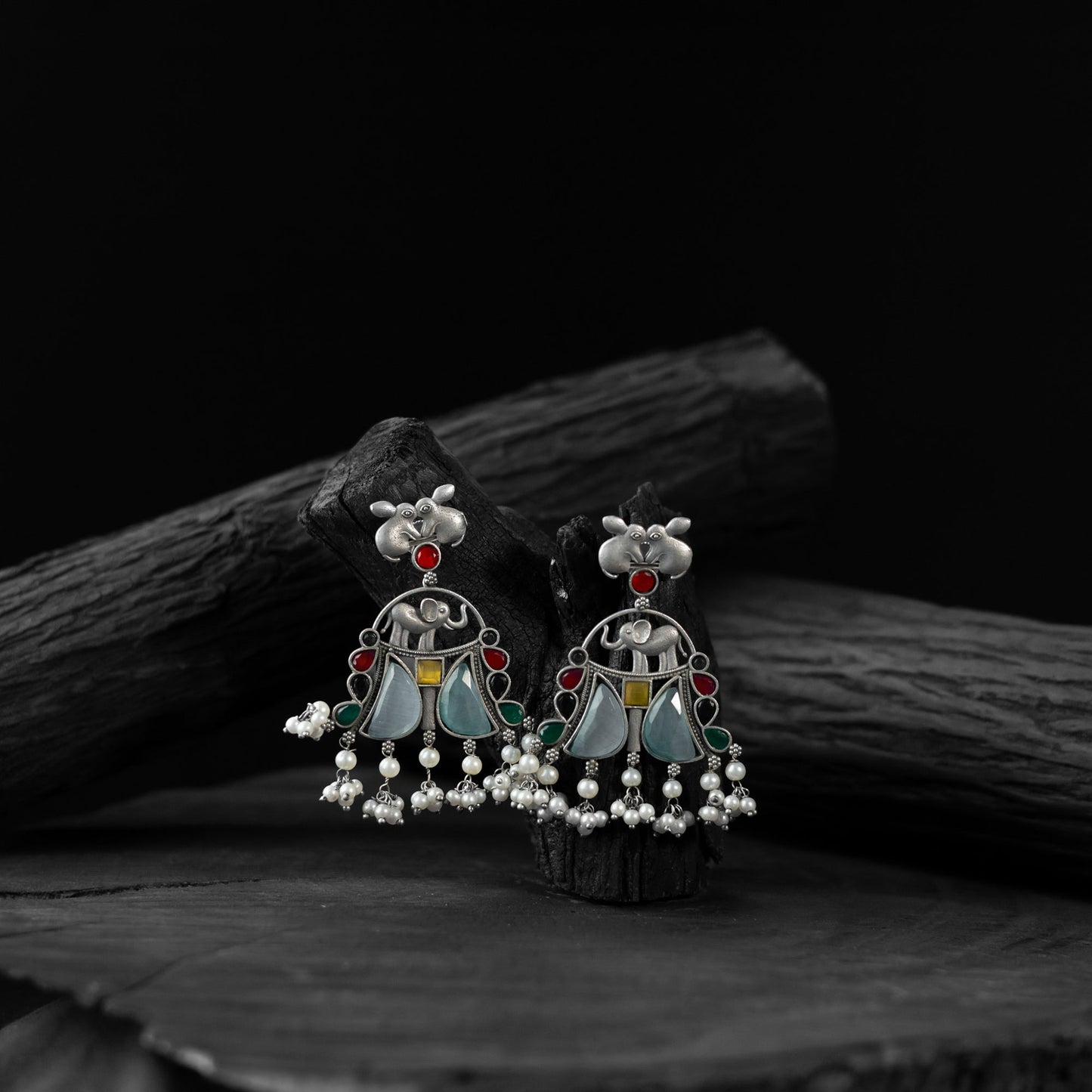 Multicolor - saanjh bela rabbit & elephant oxidised