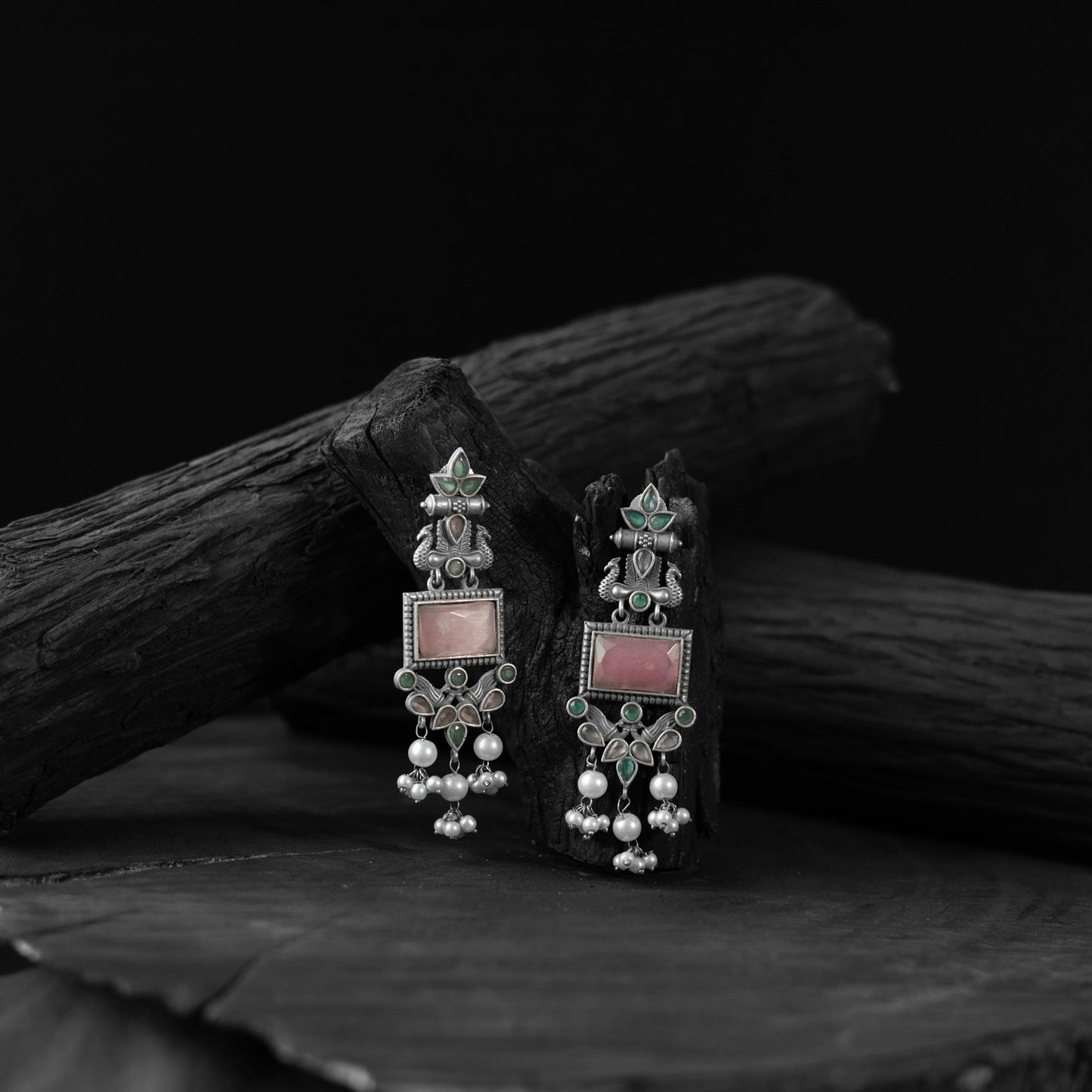 Multicolor - saanjh bela seahorse oxidised earrings