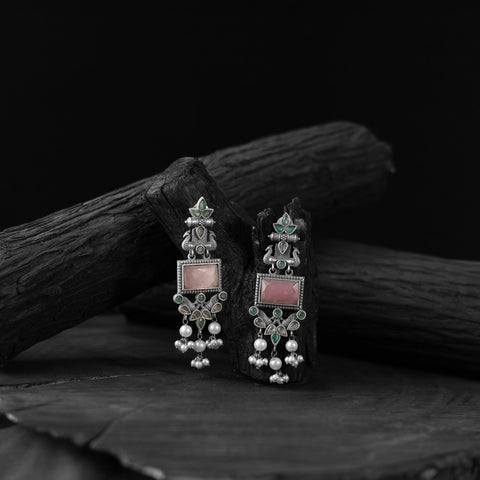 Multicolor - saanjh bela seahorse oxidised earrings