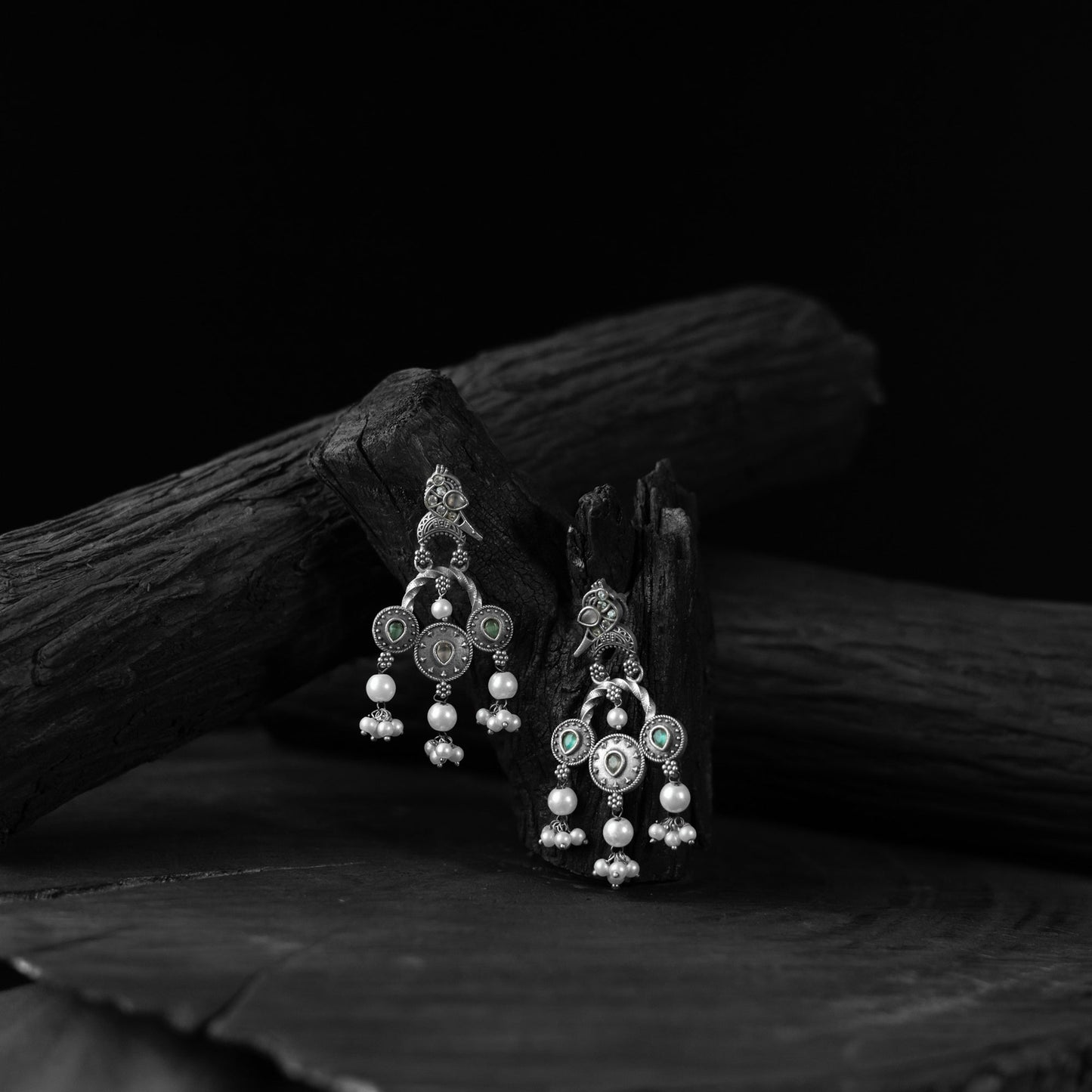 Multicolor - saanjh bela sparrow oxidised earrings