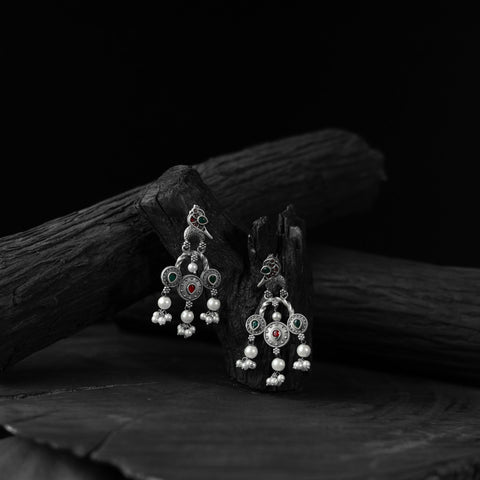 Multicolor - saanjh bela sparrow oxidised earrings