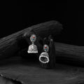 Multicolor - saanjh bela stone oxidised jhumka earrings