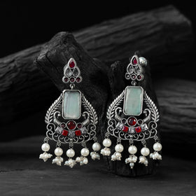 Multicolor - saanjh bela swan oxidised earrings