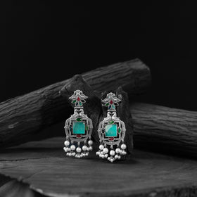 Multicolor - saanjh bela swan oxidised earrings