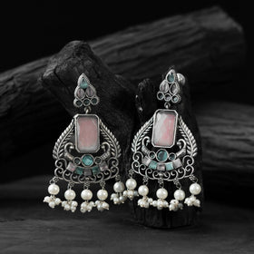 Multicolor - saanjh bela swan oxidised earrings