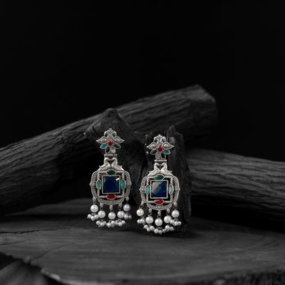 Multicolor - saanjh bela swan oxidised earrings