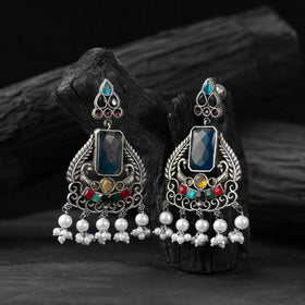 Multicolor - saanjh bela swan oxidised earrings