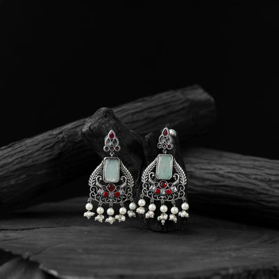 Multicolor - saanjh bela swan oxidised earrings