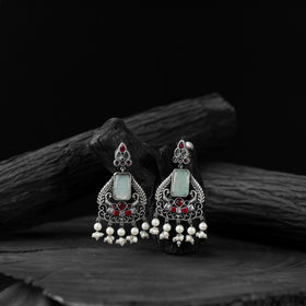 Multicolor - saanjh bela swan oxidised earrings