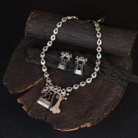 Saanjh Saaj Classic German Silver Necklace Set