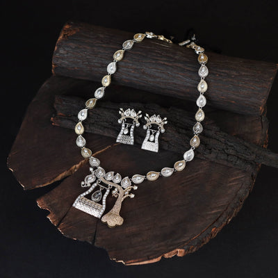 Saanjh Saaj Classic German Silver Necklace Set