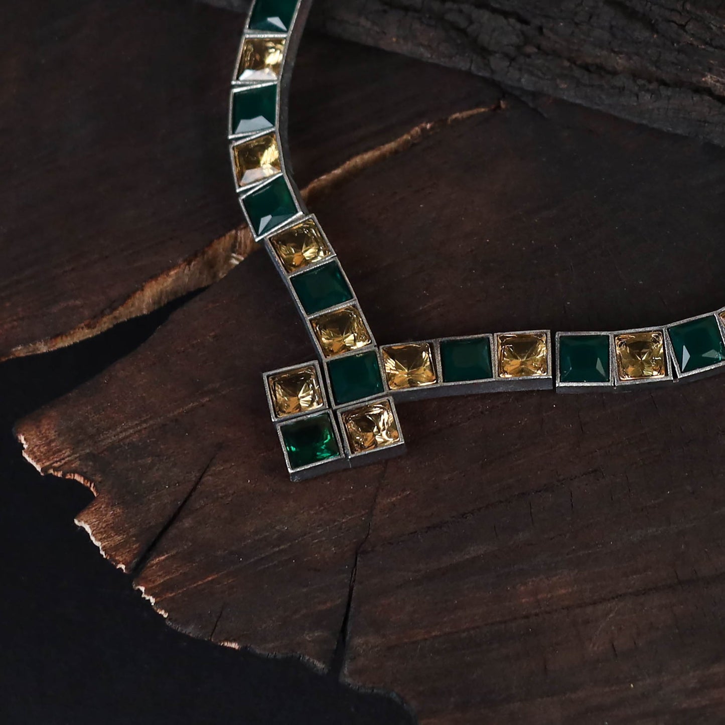 Saanjh Saaj Classic German Silver Necklace Set