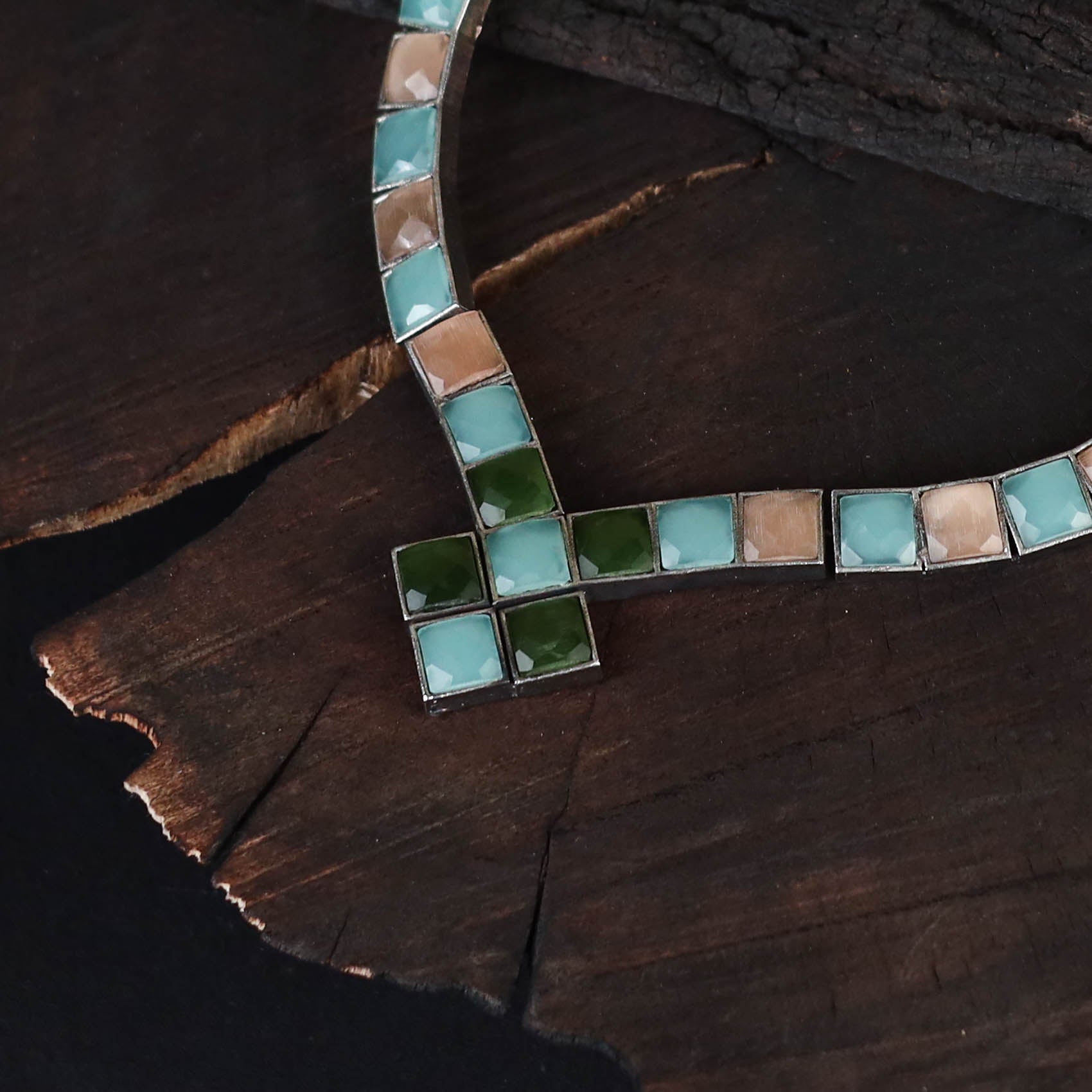 Saanjh Saaj Classic German Silver Necklace Set