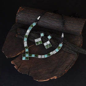 Saanjh Saaj Classic German Silver Necklace Set