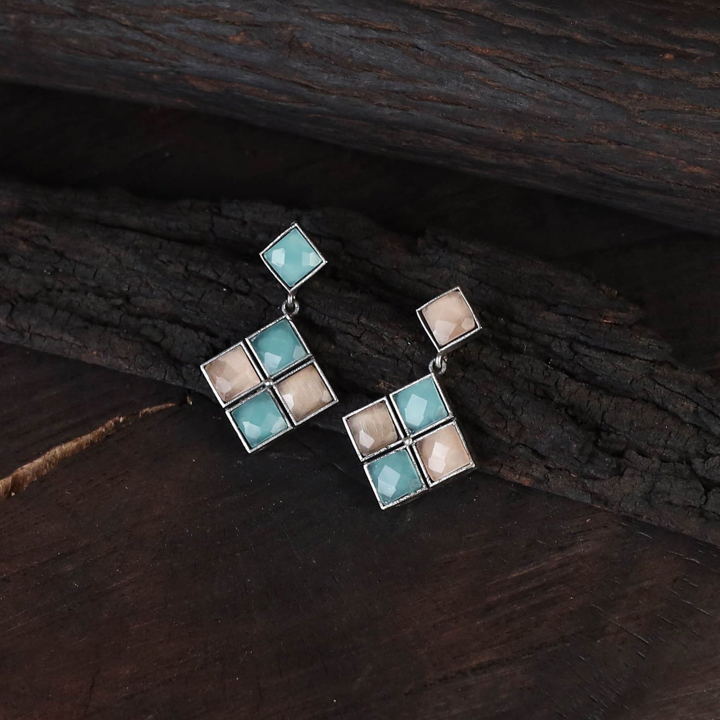 Multicolor - saanjh saaj classic german silver necklace set