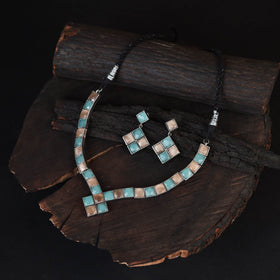 Multicolor - saanjh saaj classic german silver necklace set