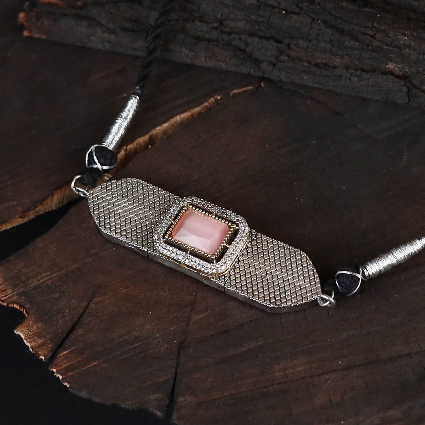 Saanjh Saaj Classic German Silver Necklace Set