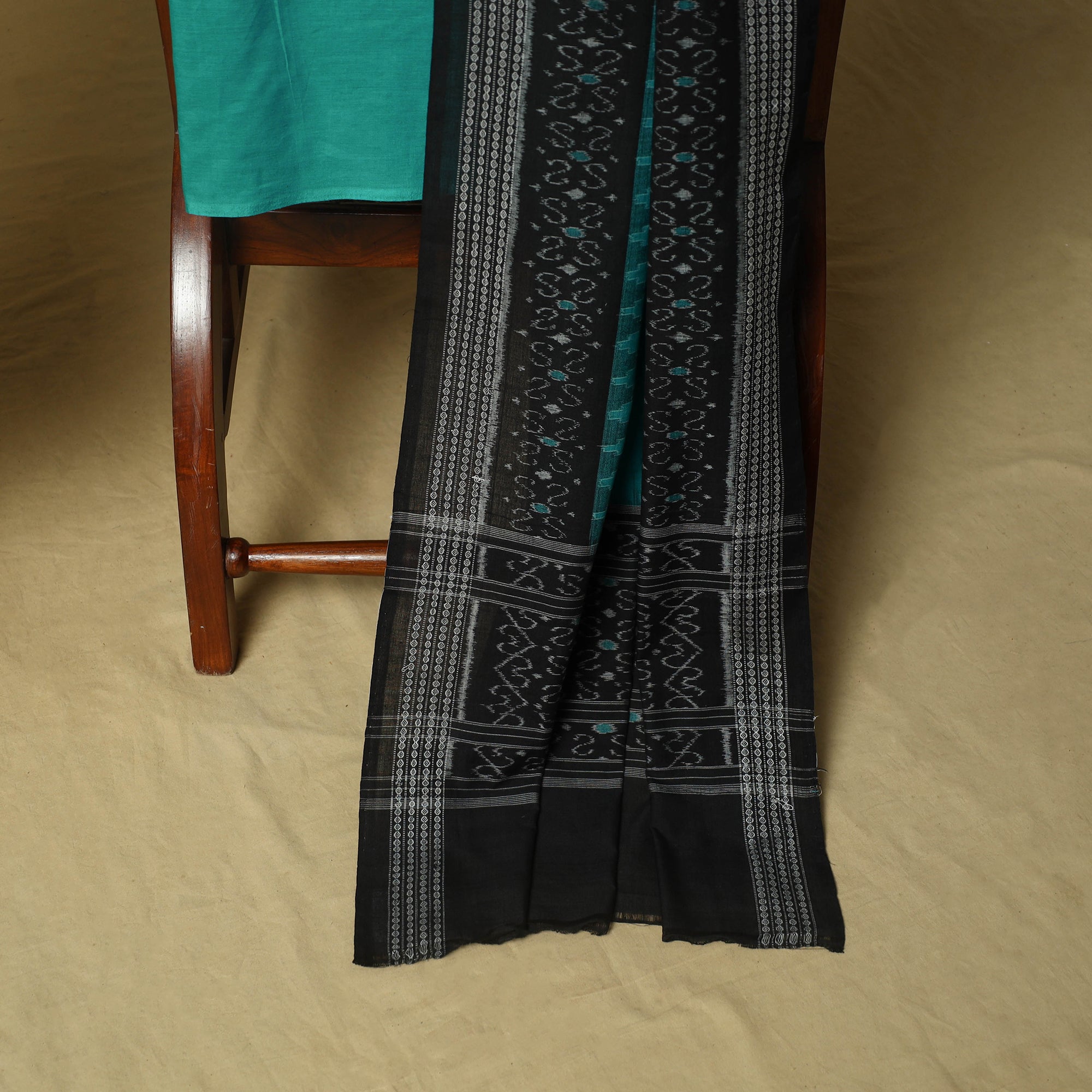 Sambalpuri ikat handloom cotton 3pc unstitched dress