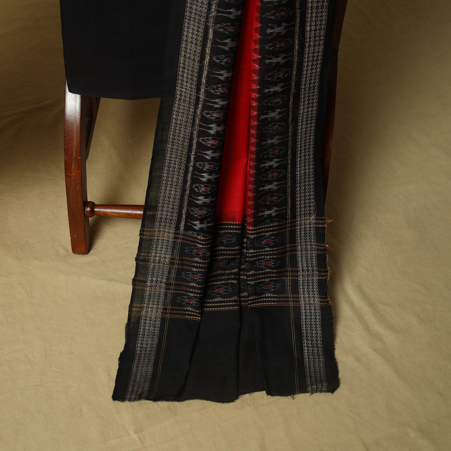 Sambalpuri ikat handloom cotton 3pc unstitched dress