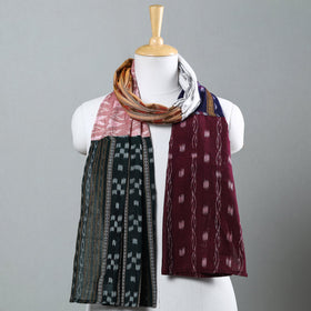  Sambalpuri Ikat Patchwork Cotton Stole Online at iTokri.com