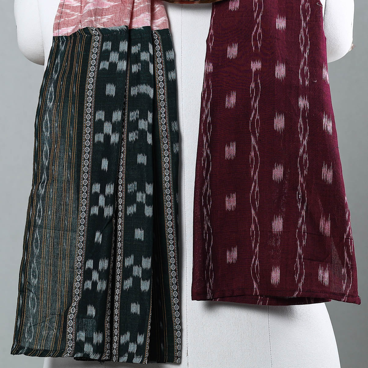  Sambalpuri Ikat Patchwork Cotton Stole Online at iTokri.com