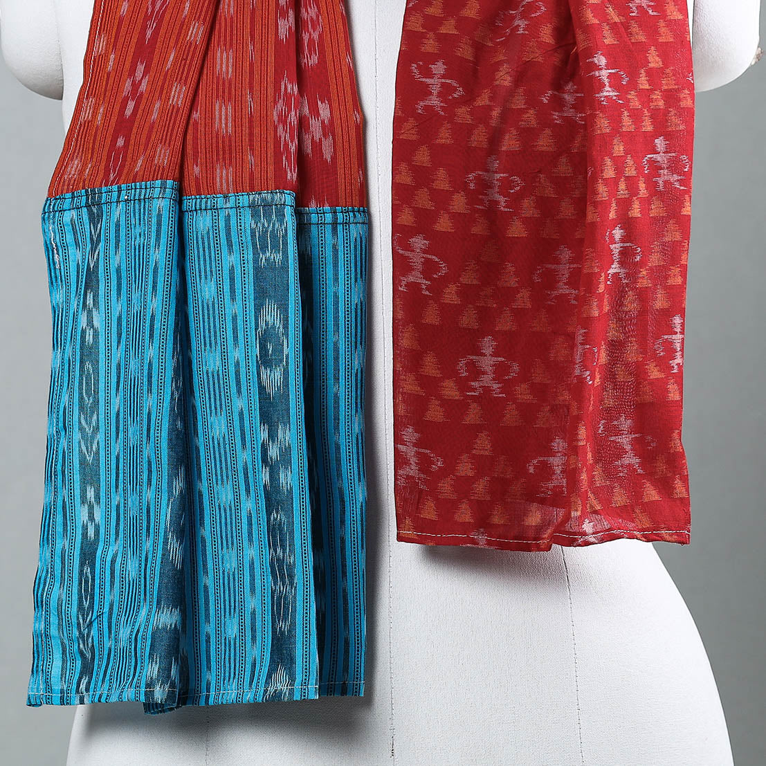  Sambalpuri Ikat Patchwork Cotton Stole 