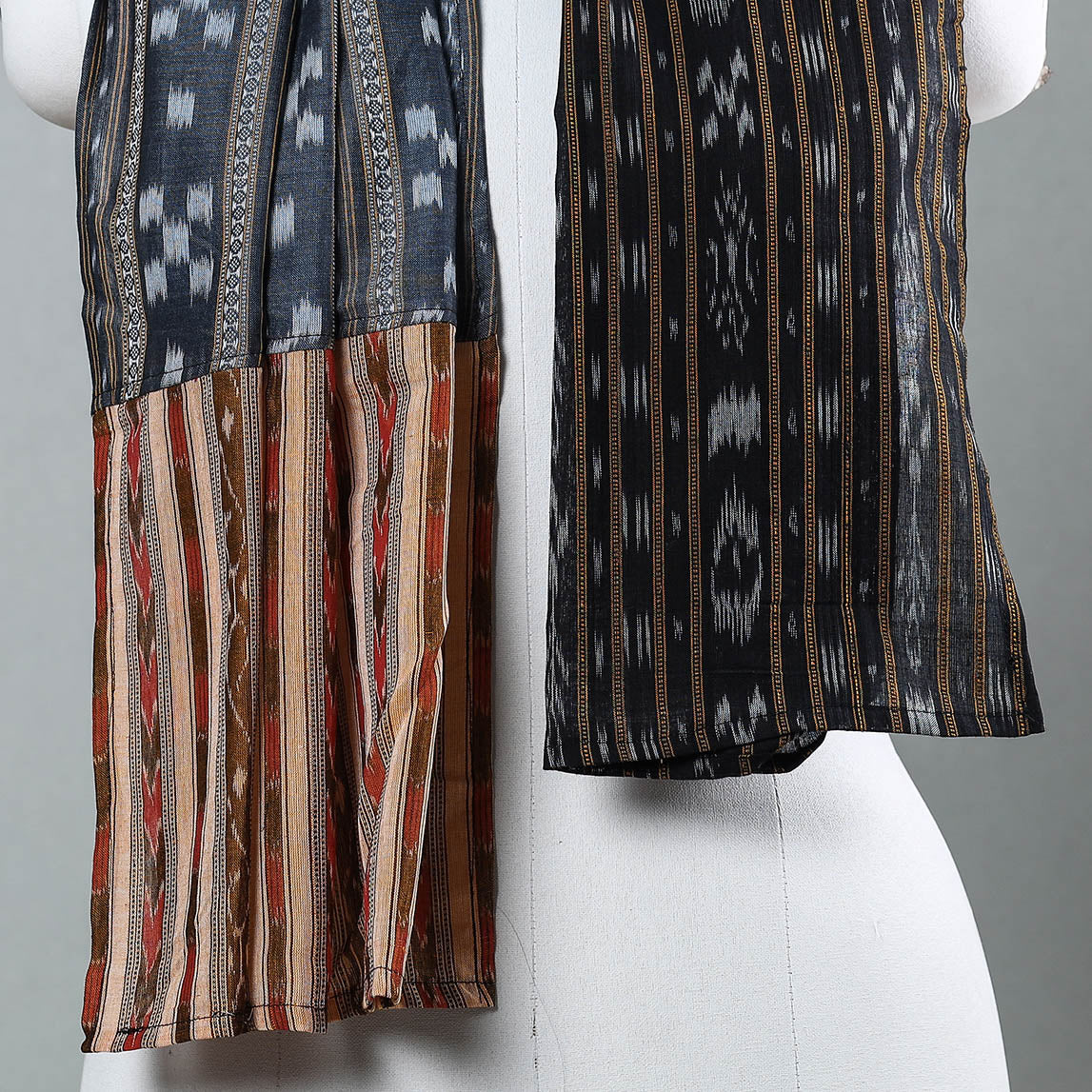  Sambalpuri Ikat Patchwork Cotton Stole Online at iTokri.com