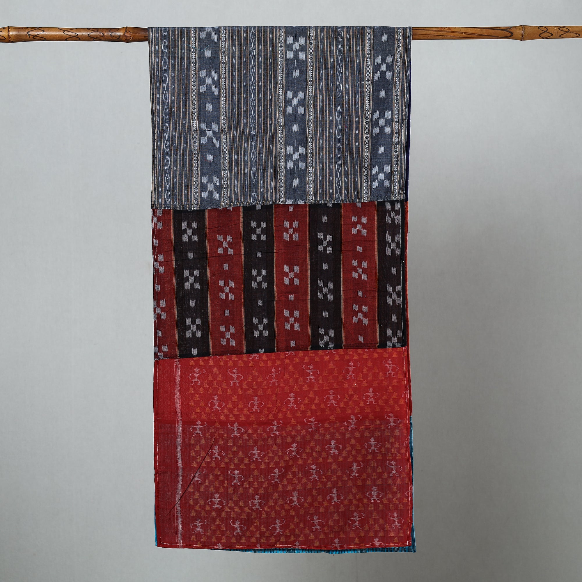  Sambalpuri Ikat Patchwork Cotton Stole 