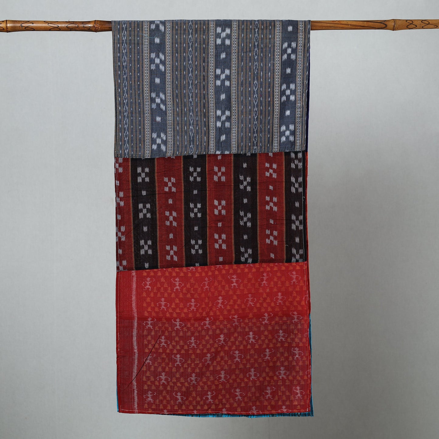  Sambalpuri Ikat Patchwork Cotton Stole 