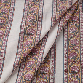  Multicolor Sanganeri Block Print Cotton Fabric