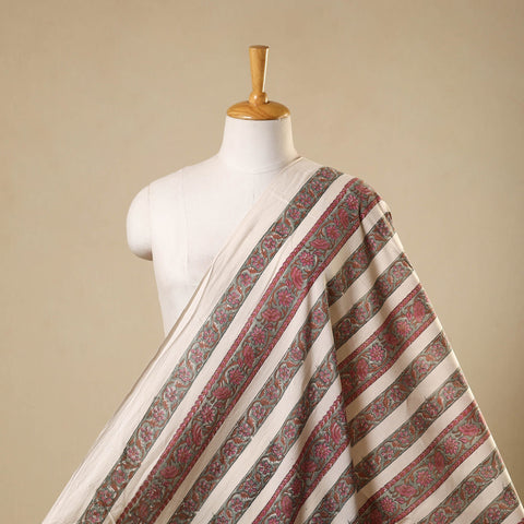 White - sanganeri cotton fabric 34 - handcrafted