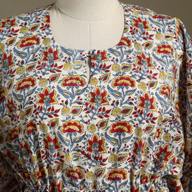 Sanganeri Block Print Cotton Kaftan (Short) 