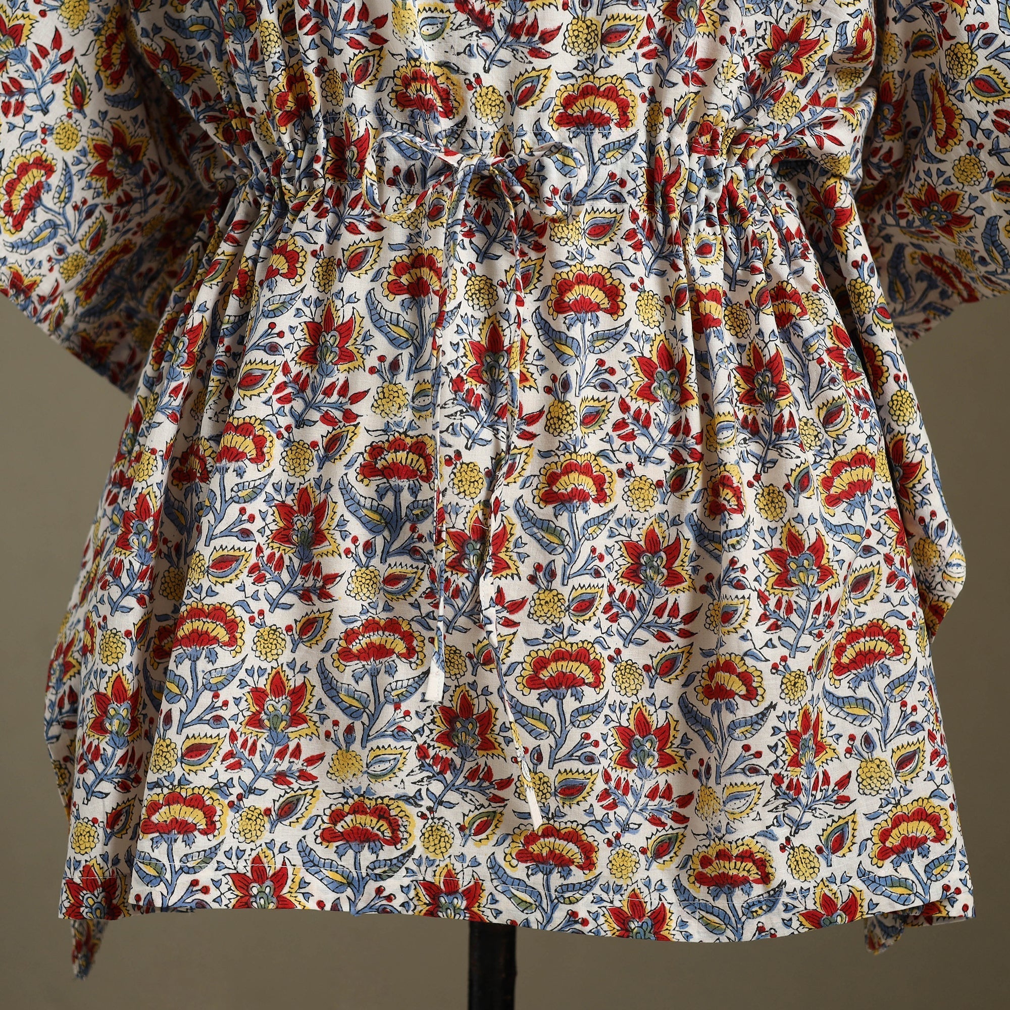 Sanganeri Block Print Cotton Kaftan (Short) 