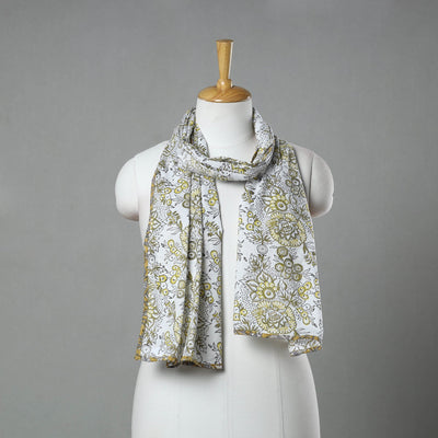 Buy Multicolor Sanganeri Block Print Cotton Stole Online