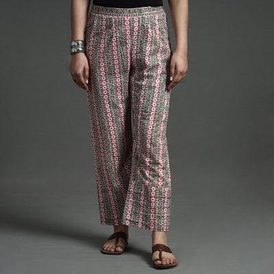 Multicolor - Sanganeri Block Printed Elasticated Palazzo