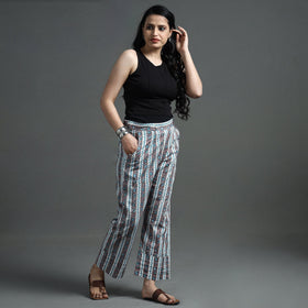 Buy Sanganeri Block Printed Cotton Elasticated Palazzo Online at iTokri.com