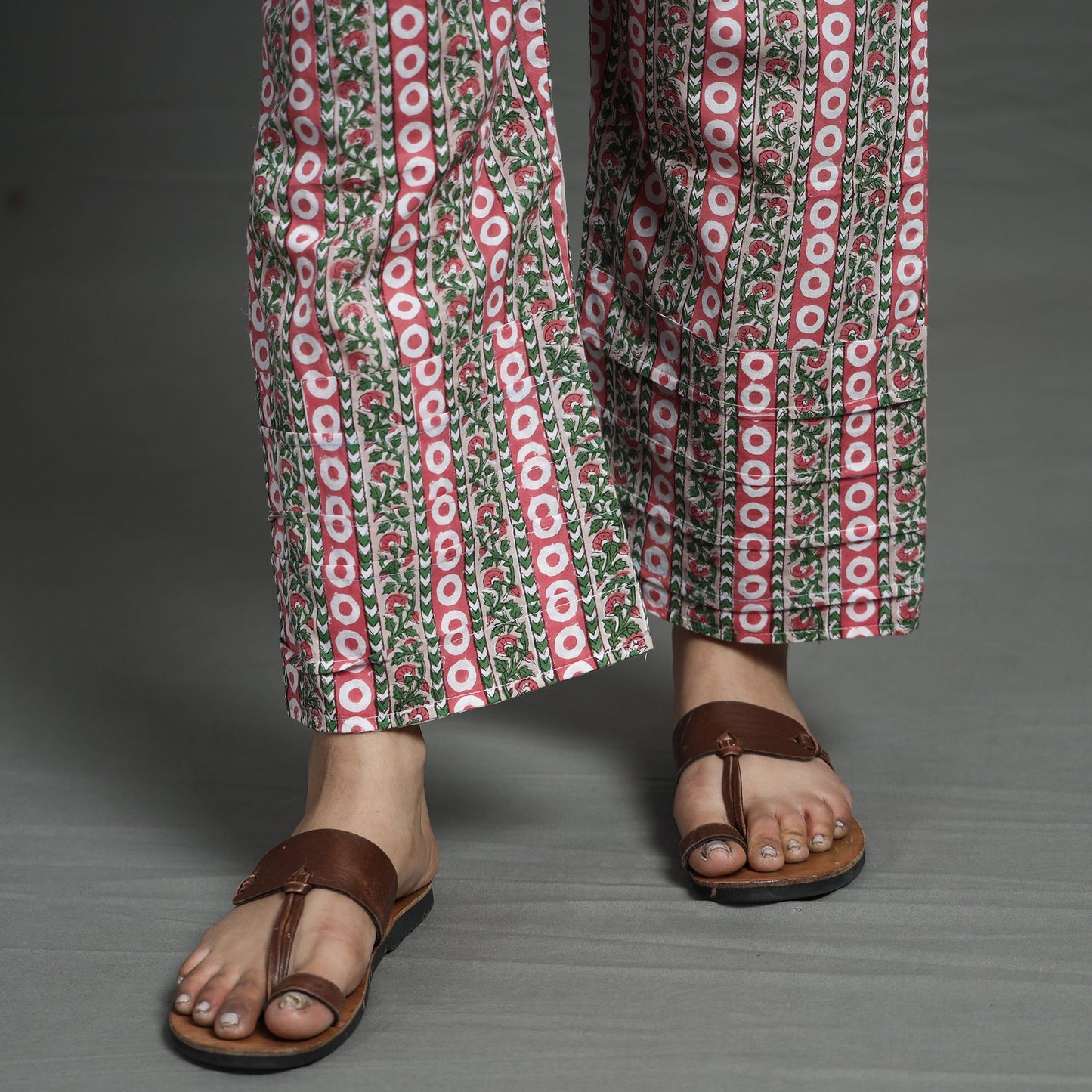Multicolor - Sanganeri Block Printed Elasticated Palazzo