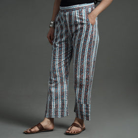 Buy Sanganeri Block Printed Cotton Elasticated Palazzo Online at iTokri.com