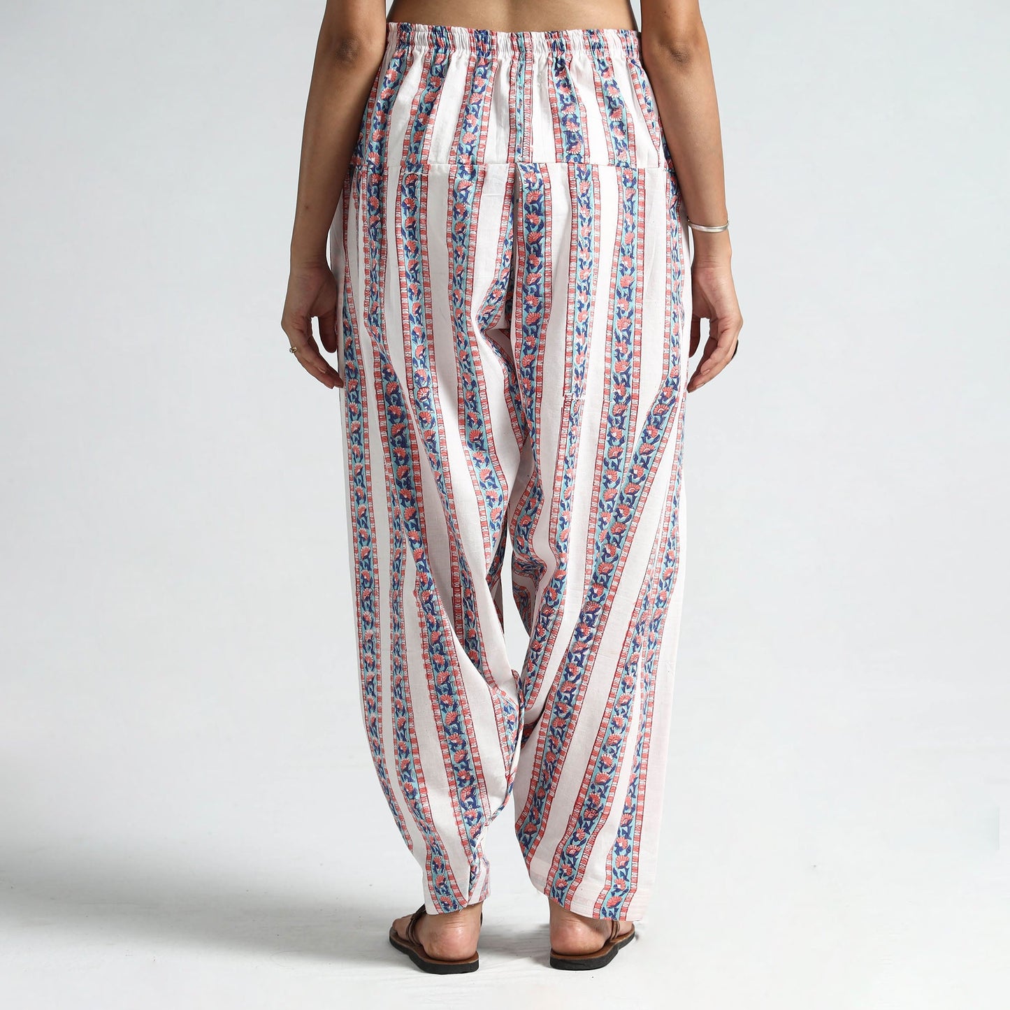 Multicolor - sanganeri block printed cotton elasticated