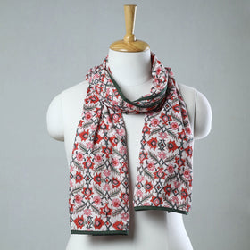  Sanganeri Block Printed Cotton Stole 02 