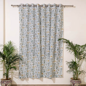Multicolor - sanganeri cotton door curtain (7 x 3.2 feet)