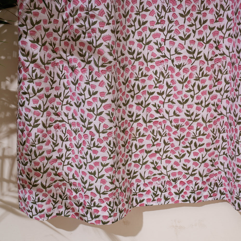 Multicolor - sanganeri cotton door curtain (7 x 3.2 feet)