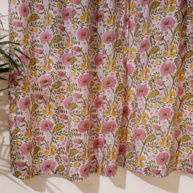  Multicolor Sanganeri Block Print Pure Cotton Door Curtain