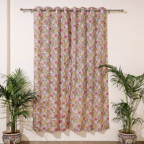  Multicolor Sanganeri Block Print Pure Cotton Door Curtain
