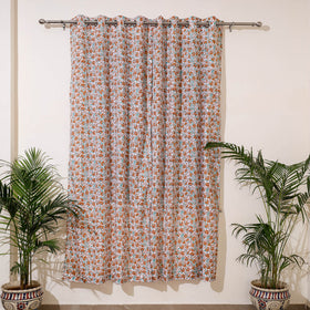 Multicolor - sanganeri cotton door curtain (7 x 3.2 feet)