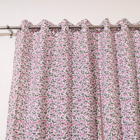 Multicolor - sanganeri cotton door curtain (7 x 3.2 feet)