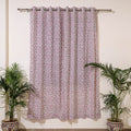 Multicolor - sanganeri cotton door curtain (7 x 3.2 feet)