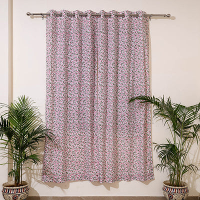 Multicolor - sanganeri cotton door curtain (7 x 3.2 feet)