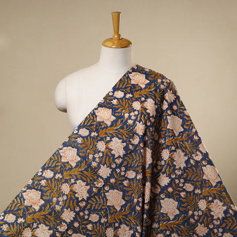 Multicolor Sanganeri Block Print Cotton Fabric